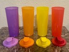 Tupperware Tumblers  With Flip Top Lids 16oz  Set Of 4 Multicolor  New