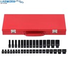 35pcs 1 2  Deep Impact Socket Set Drive 6 Point Metric Garage Tool 8 - 32mm