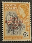 Travelstamps  1957 Ghana Independence Op Stamps Scott  9 - 6d Mint Mnh Og