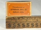 Antique Harlan Iowa Levendahl Drug Store Quack Medicine Free Sample Box 1930s