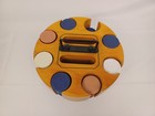 Vintage Wooden Poker Chip Carousel Caddy With Original Storage Case   Lid