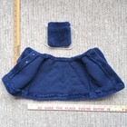 Vintage Faux Fur Navy Blue Baby Coat Jacket With Matching Bonnet Set  0-6months 