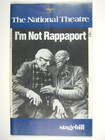 I m Not Rappaport Stagebill 1987 National Theatre Judd Hirsch Cleavon Little