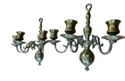 Pair Vintage Mid Century Brass Wall Candelabras Sconces 9   x9   