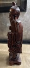 Vintage Chinese Hand Carved Wooden Man Figurine
