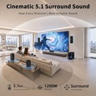 Bobtot 1200w 5 1 Surround Sound System 10 Inch Subwoofer Bluetooth Home Theater