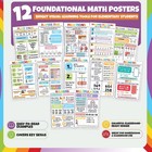 12 Pack 11 x17 - 3rd Grade Educational Math Posters   Charts