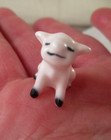 Vintage Tiny Miniature Porcelain Smiling Pig Figurine 7 8 