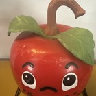 Vintage 1972 Fisher Price Happy Apple Musical Toy Chime Roly Poly Short Stem