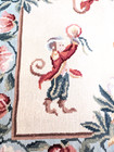 2x3 Vintage French Aubusson Style Rug Needlepoint Ooak Regal Monkeys Design Euc