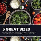 Stainless Steel Mixing Bowls Set  5-piece  - Heavy Duty Food Storage Organizers