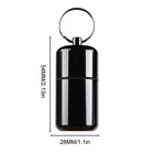 Portable Pill Box Metal Medicine Case W  Key Ring Travel Tablet Container Holder