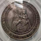 Germany Silver Baptismal Medal Madonna Child Drentwett Pcgs Unc Detail Scratch