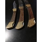 Lot Of 3 Vintage Stainless Folding Pocket Knives Wood And Brass Handle