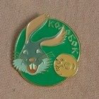 Vintage Ussr Soviet Russian Folk Tale Kobolek And Rabbit Hare Pin Badge