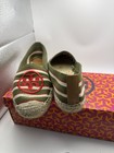Tory Burch Women s Olive  Red   Cream Striped Espadrille Flats
