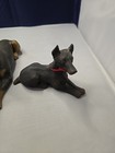 Doberman Dog Figurines Lot Of 3