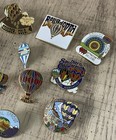 Vintage 1980s 90s Lot Of 11 Hot Air Balloon Festival Racing Lapel Hat Pins Euc
