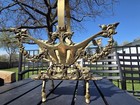 Vintage Italian Hollywood Regency Brass Magazine Rack Mid 20th Century Rare Art