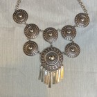 Paparazzi Silver Circular Design Jewelry Set Necklace Earrings