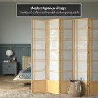 7 Ft Tall Bamboo Tree Shoji Screen - Natural - 6 Panels
