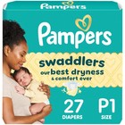135 Count  5 Packs Of 27  Pampers Baby Diapers - Swaddlers - Size P1 Ultra