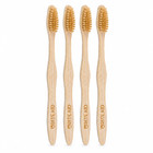4 Pack Bamboo Toothbrushes Soft Bristles Bpa Free Biodegradable Adults