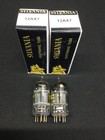 Matched Pair Sylvania 12ax7  ecc83  Square Getter Vacuum Tubes Tested 9 9042