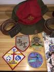 Vtg 80   s 90   s Boy Scouts Bsa Lot Explorers Adult Kid Badge Patches Hat Belt Bolo
