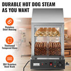 1200w Commercial Hot Dog Steamer 2 Tier Electric Bun Warmer W  Slide Doors