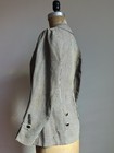 1910s Teens Edwardian Striped Wool  Suit Jacket Celluloid Eye Buttons As Is