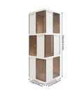3-tier Rotating Bookshelf  Book Storage Shelf  Floor Standing Rotating Bookcase