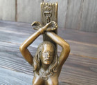 Vintage Bronze Sculpture Statue Woman Nude Marble Deco J patoue Rare Decor Rare 