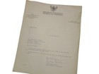 Original 1951 National Flag Of Indonesia   Letter From Government
