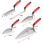 Goldblatt Masonry Hand Tool 12 Pcs Set With A Bag  Pointing Trowel Masonry Brush