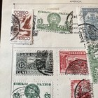 Early Mexico Stamps Lot On Vintage Album Page Airmail   Commemorative