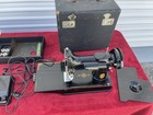 1941 Singer Featherweight 221 Sewing Machine W case   Accessories Scroll Face