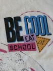 Vintage Be Cool Eat At School Lunch Food Single Stitched T Shirt