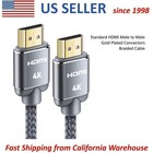 10x Hdmi Gold Plated 4k Cable 6 6 Ft 2m Braided Cord 3d High Speed Uhd Hd Tv New