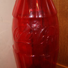 Vintage Coca-cola 23  Giant Red Plastic Coke Bottle Piggy Bank Coin Bank