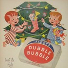Fleers Dubble Bubble Gum 1953 Vintage Christmas Print Ad Tree Presents