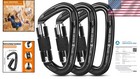 Heavy Duty Aluminum Carabiner 25kn Locking Climbing Hook For Rock Rappelling