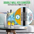 Nutrichef 28oz Double Walled Stainless Steel Beer Dispenser Tap Portable 7 40lbs