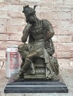 Signed Gregoire Roman Emperor Warrior Bronze Sculpture Figurine Statue Decor Art