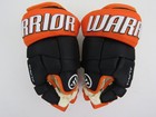 New Warrior Alpha Pro Stock Echl Hockey Gloves Senior Sz  13  Black Orange Ducks