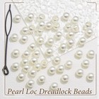 50pcs Hair Beads For Braids Pearl White Dreadlock Bead Loc Hair Jewelry Women   