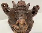 Antique Hindu Elephant God Lord Ganesh Wooden Carving