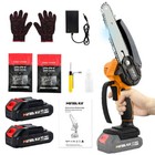 6  Mini Handheld Electric Chainsaw Cordless Chain Saw Wood Cutter Battery Power