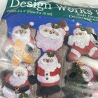 Design Works Crafts Felt Christmas Ornament Kit Lotsa Santas  5351 Set Of 13