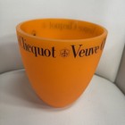 Veuve Clicquot French Champagne Ice Bucket Gold Tone Knob Orange